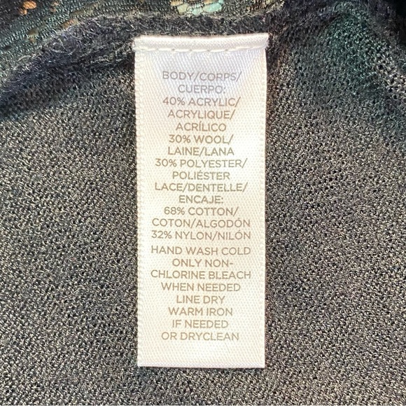 LOFT Lace Front Wool Blend Cardigan Sz M - Picture 8 of 14